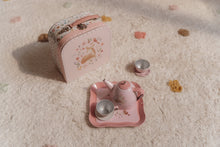 Load image into Gallery viewer, Fairy Garden Tin Tea Set in a Suitcase