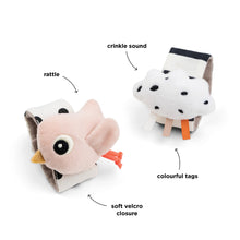 Load image into Gallery viewer, Done by Deer Wrist Rattle Happy Clouds - 2 Pack