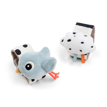 Load image into Gallery viewer, Done by Deer Wrist Rattles Happy Clouds - 2 Pack Blue