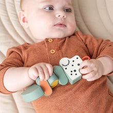 Load image into Gallery viewer, Baby playing with Done by Deer Twist and Turn Croco Green