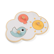 Load image into Gallery viewer, Done by Deer Happy Clouds First Peg Puzzle