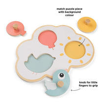 Load image into Gallery viewer, Done by Deer Happy Clouds First Peg Puzzle