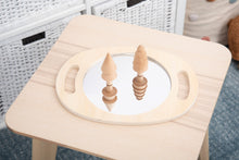 Load image into Gallery viewer, Tickit Large Hand Held Wooden Mirror