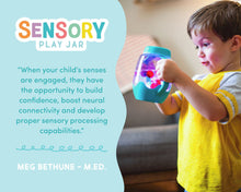 Load image into Gallery viewer, Boy with Glo Pals Sensory Jar - Blue