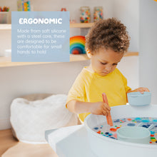 Load image into Gallery viewer, Coral and Yellow Tong Set - by Inspire my Play