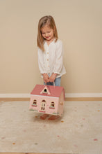 Load image into Gallery viewer, Girl playing with Portable Wooden Doll's House