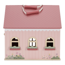 Load image into Gallery viewer, Back of the Portable Wooden Doll's House