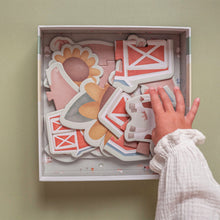 Load image into Gallery viewer, girl playing with 6 in 1 Puzzle - Little Farm