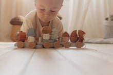 Load image into Gallery viewer, Toddler playing with Little Dutch Forest Friends Stacking Train