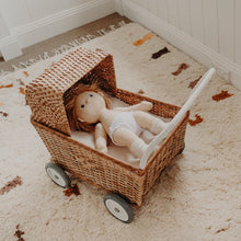 Load image into Gallery viewer, Rattan Strolley with Dinkum doll