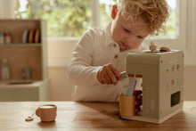 Load image into Gallery viewer, boy playing with Little dutch wooden coffee machine