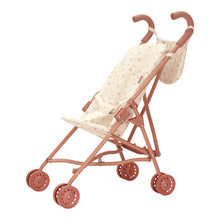 Load image into Gallery viewer, Pink baby stroller with a matching bag on a white background