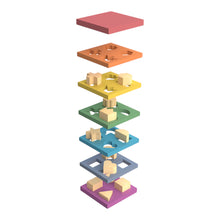 Load image into Gallery viewer, TickiT Rainbow Wooden Shaped Stacker