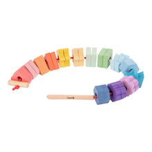 Load image into Gallery viewer, Rainbow Wooden Lacing Shapes