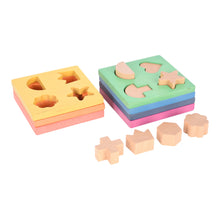 Load image into Gallery viewer, TickiT Rainbow Wooden Shaped Stacker