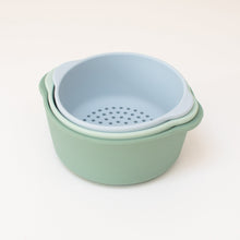 Load image into Gallery viewer, Inspire my Play Play Tray Green and Blue Bowl Set