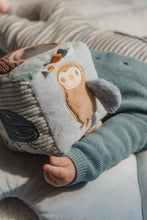 Load image into Gallery viewer, child playing with Little Dutch Soft Activity Cube - Forest Friends