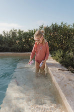 Load image into Gallery viewer, Child playing with Little dutch Dreamy Mermaid Dive Figures Set of three ocean-themed weighted learn to swim aids: a mermaid, a starfish, and a seahorse