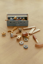 Load image into Gallery viewer, Little dutch Wooden toy toolbox with tools