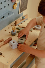 Load image into Gallery viewer, boy with little dutch workbench tools