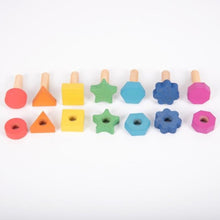 Load image into Gallery viewer, Tickit Rainbow Wooden Nuts & Bolts