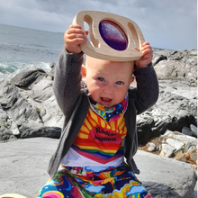 Load image into Gallery viewer, TickiT Hand held wooden glitter panel for baby babies toddler sensory discovery educational toy Tickit  Purple