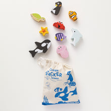 Load image into Gallery viewer, Le Toy Van Ocean Stacking Animals and Bag