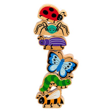 Load image into Gallery viewer, Lanka Kade minibeast bag of 6 wooden animal insects toys imaginative play wooden toys