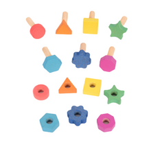 Load image into Gallery viewer, Tickit Rainbow Wooden Nuts & Bolts