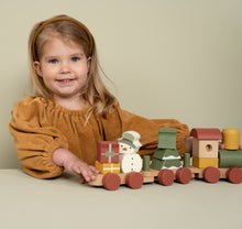 Load image into Gallery viewer, Girl with Little Dutch Christmas Blocks Train
