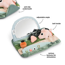 Load image into Gallery viewer, Done by deer 
Tiny Farm - Piggy - Tummy Time Sensory Mirror
