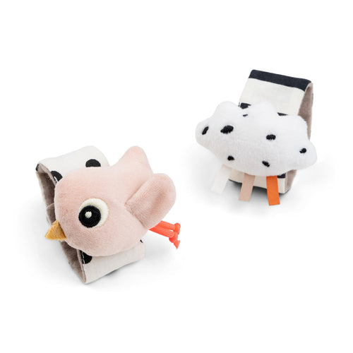 Done by Deer Wrist Rattle Happy Clouds - 2 Pack