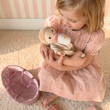 Load image into Gallery viewer, Girl playing with Olli Ella Binky Dinky Moppet with Pink Carrycot

