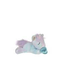 Load image into Gallery viewer, Plush toy unicorn with a pacifier on a white background

