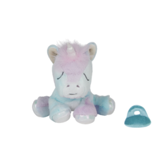 Load image into Gallery viewer, Plush unicorn toy with a bell on a white background
