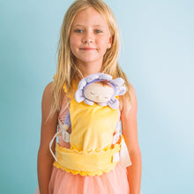 Load image into Gallery viewer, Girl playing with Dinkum Doll - Petal Carrier Buttercup
