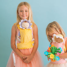 Load image into Gallery viewer, Girls playing with Dinkum Doll - Petal Carrier Buttercup
