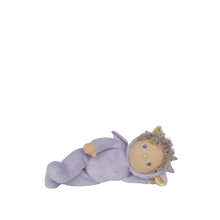 Load image into Gallery viewer, Toy figure of a baby in a purple outfit on a white background
