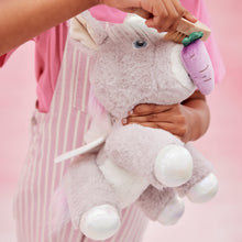 Load image into Gallery viewer, girl with Olli Ella Dinkum Unicorn Glimmer - Lilac
