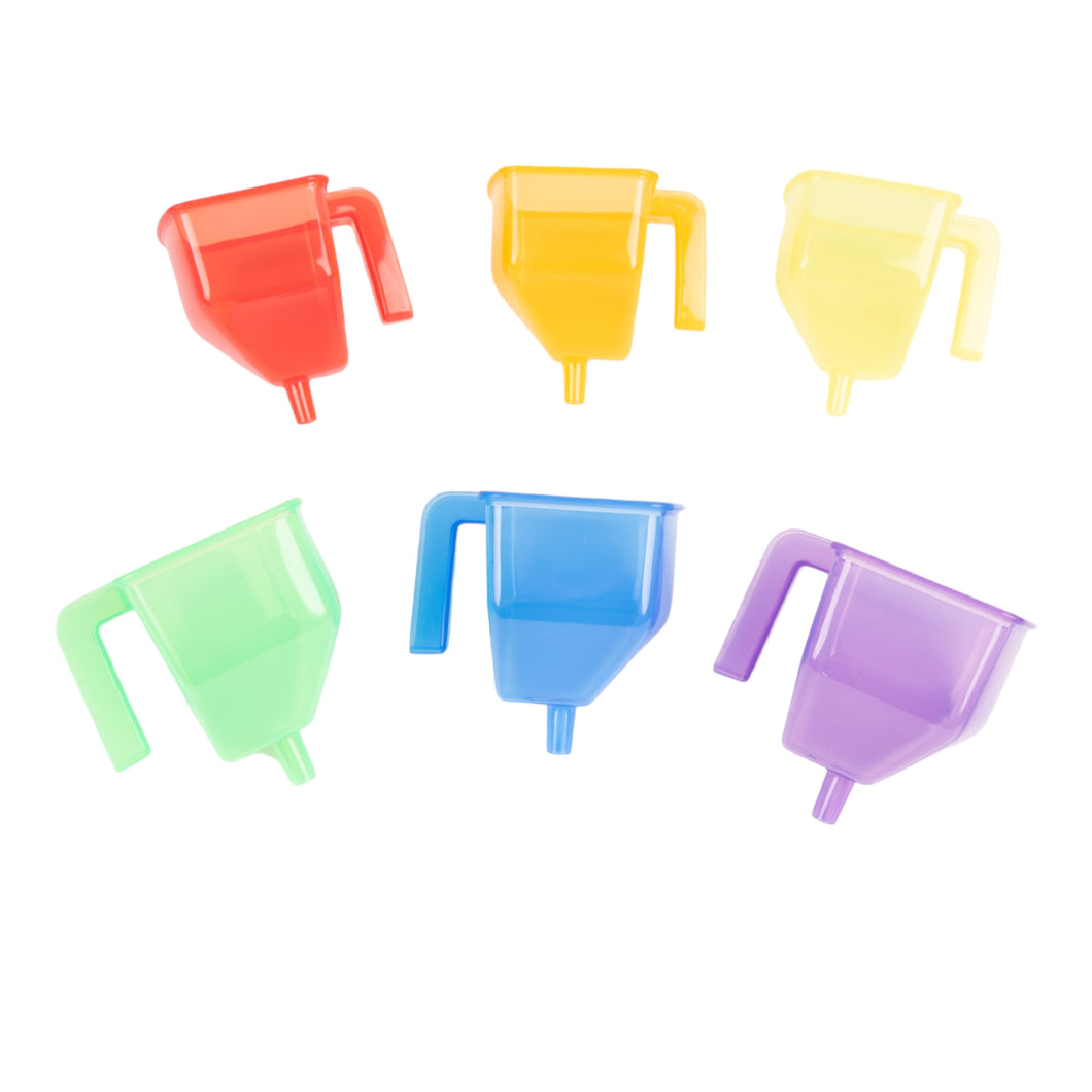 Translucent Colour Funnels - Pack of 6