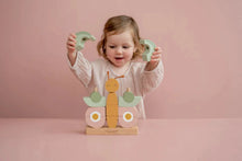Load image into Gallery viewer, Little girl playing with the Little Dutch Butterfly Stacker
