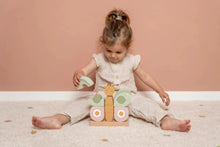 Load image into Gallery viewer, Little girl playing with the Little Dutch Butterfly Stacker
