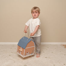 Load image into Gallery viewer, Boy playing with Little Dutch Little Farm Portable Farmhouse
