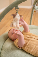 Load image into Gallery viewer, Baby reaching out to a hanging plush toy on a mat
