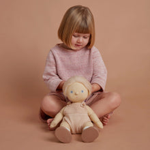 Load image into Gallery viewer, Girl playing with Dinkum doll Olli Ella Dinkum Doll Petal
