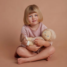 Load image into Gallery viewer, Girl playing with Dinkum doll Olli Ella Dinkum Doll Petal
