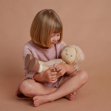 Load image into Gallery viewer, Girl playing with Dinkum doll Olli Ella Dinkum Doll Petal
