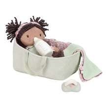 Load image into Gallery viewer, Baby Doll Evi in a Basket Carrycot
