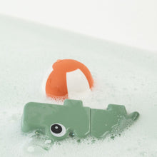 Load image into Gallery viewer, Done by deer Bath Squirter Toy Croco - Green bath toy squirts water 
