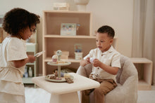 Load image into Gallery viewer, Girl and boy playng with Little dutch Wooden Cake Stand
